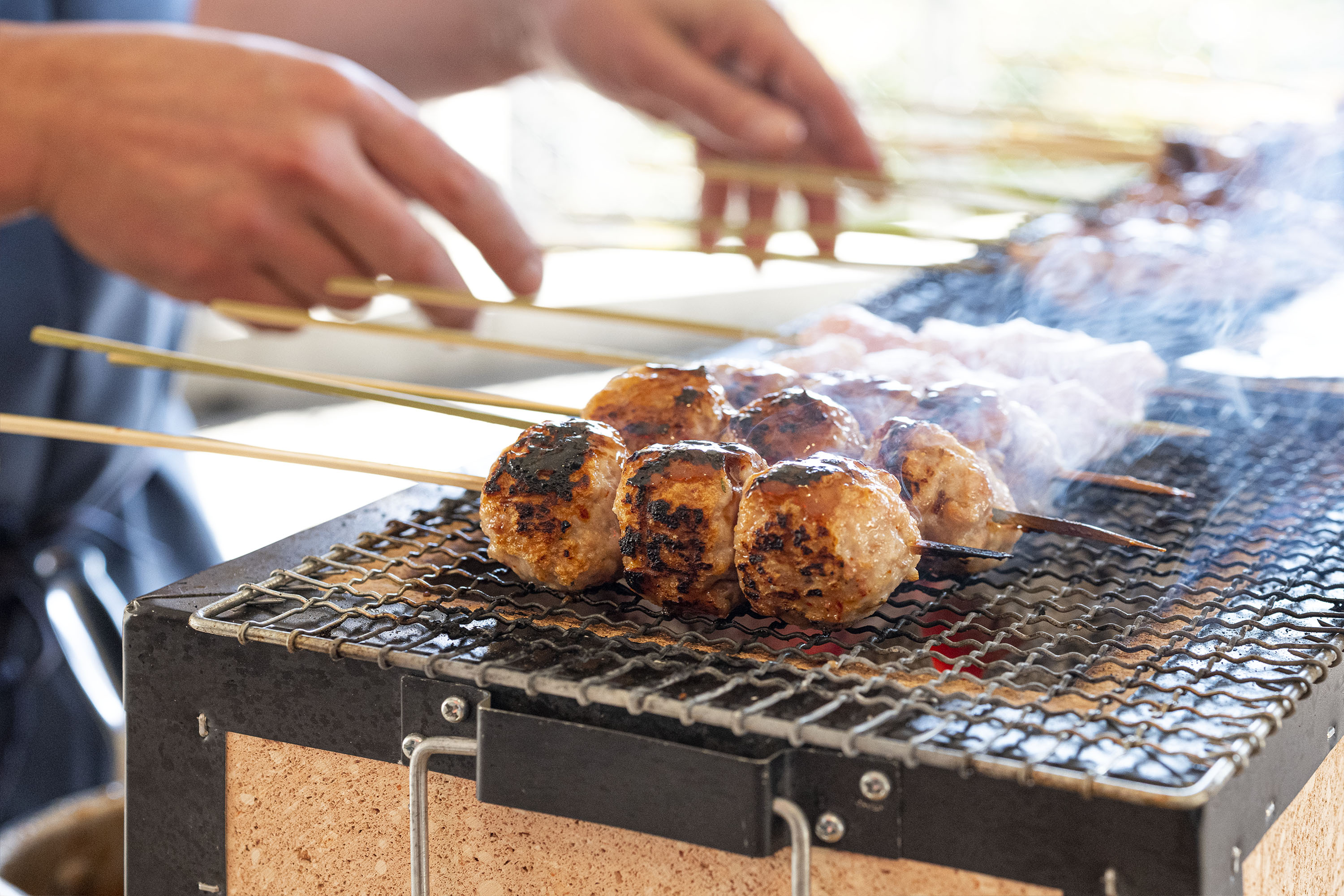 Thanksgiving Yakitori: Grilling