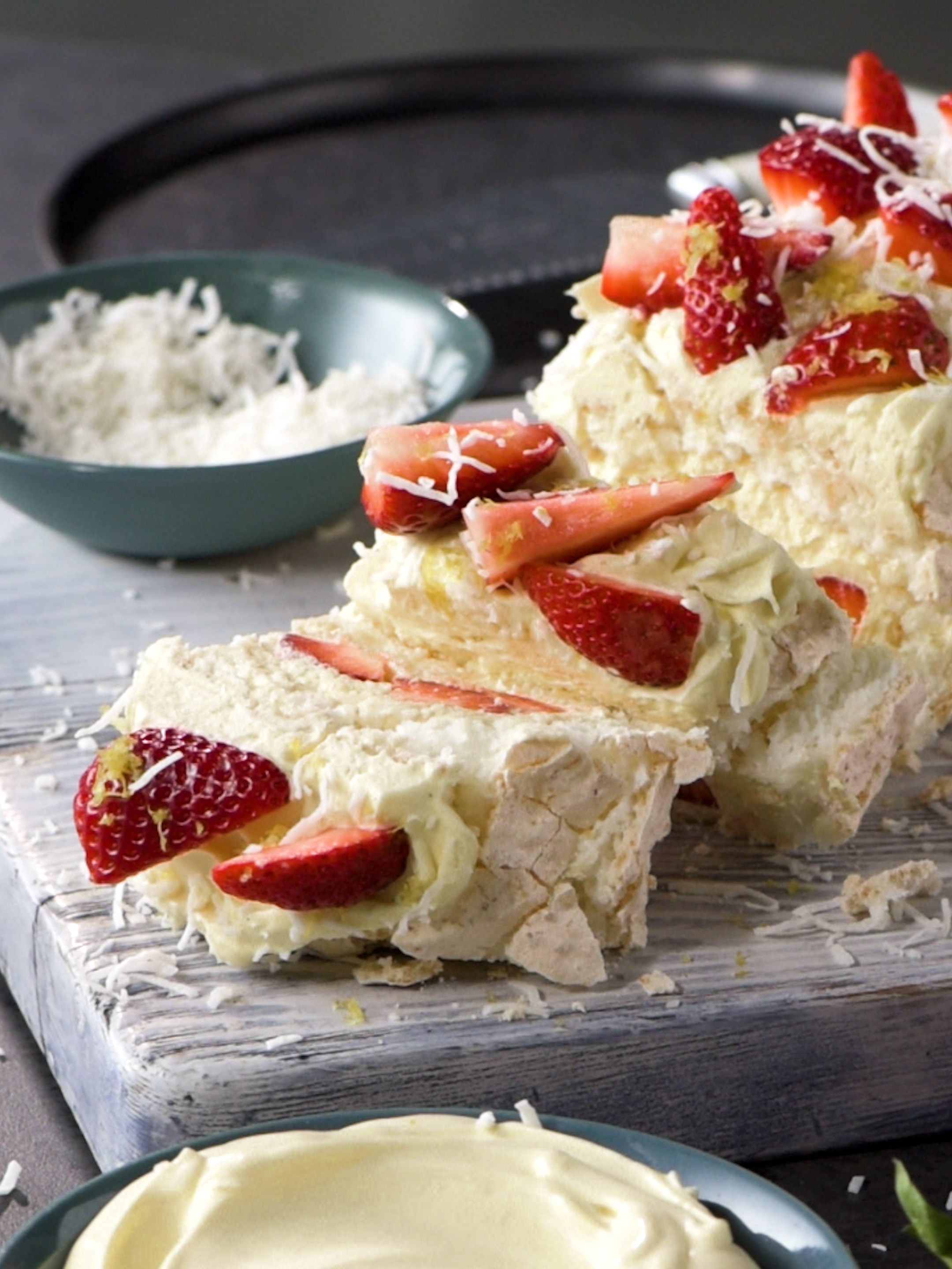 Strawberry and Coconut Roulade