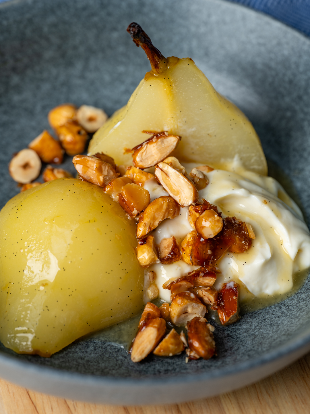 Pear en Papillote with Honey, Nuts and Ricotta 