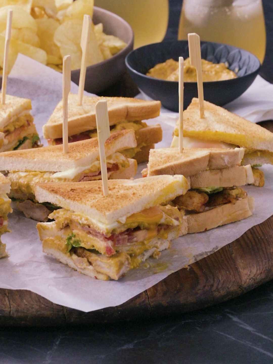 Kimchi & Chicken Club Sandwich