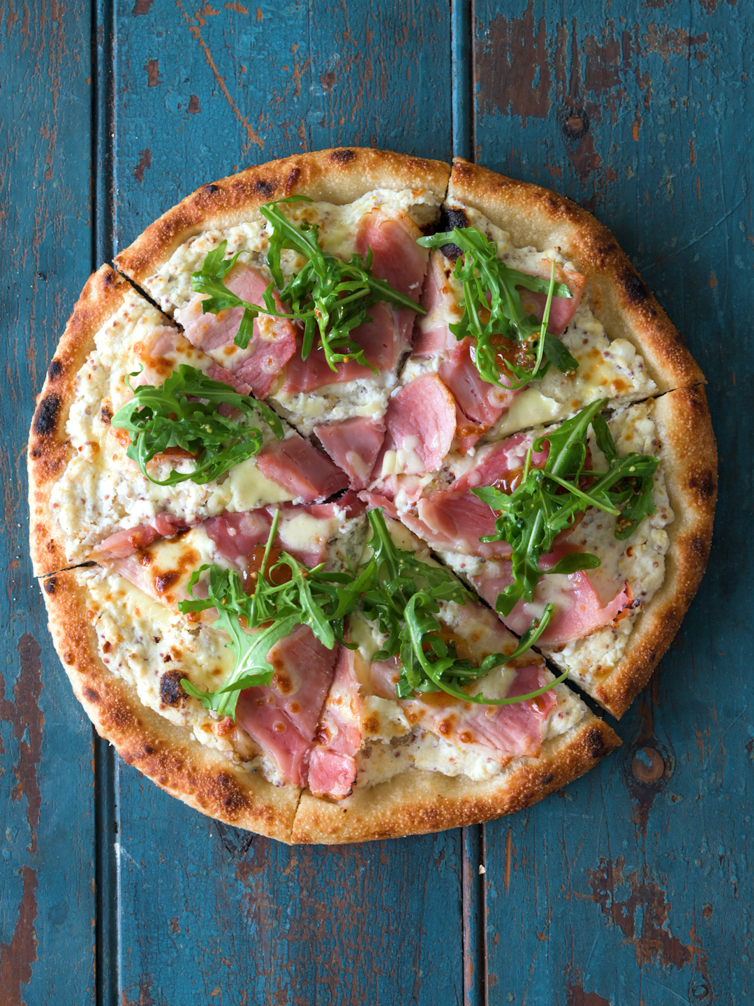 Leftover Christmas Ham Neapolitan-Style Pizza