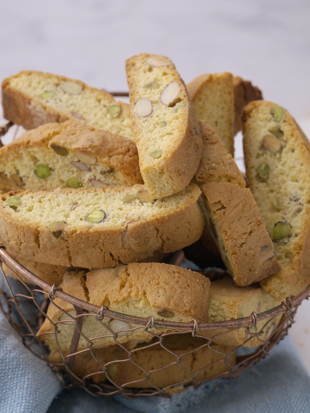 Air-Fried Pistachio and Almond Biscotti