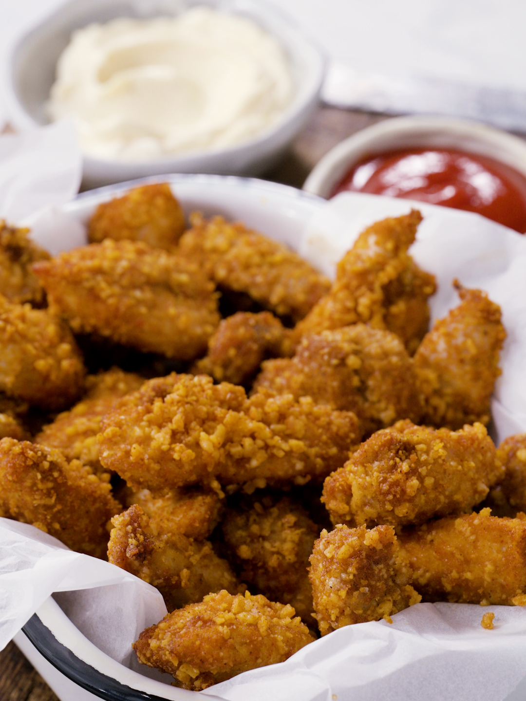Air-Fried Parmesan Crumbed Chicken Fingers