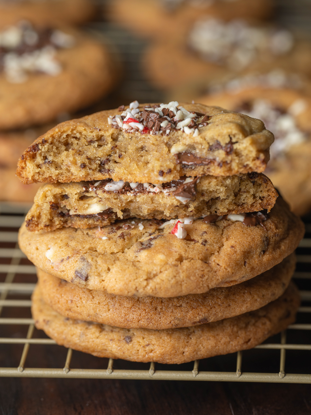 Christmas Peppermint Bark Cookies