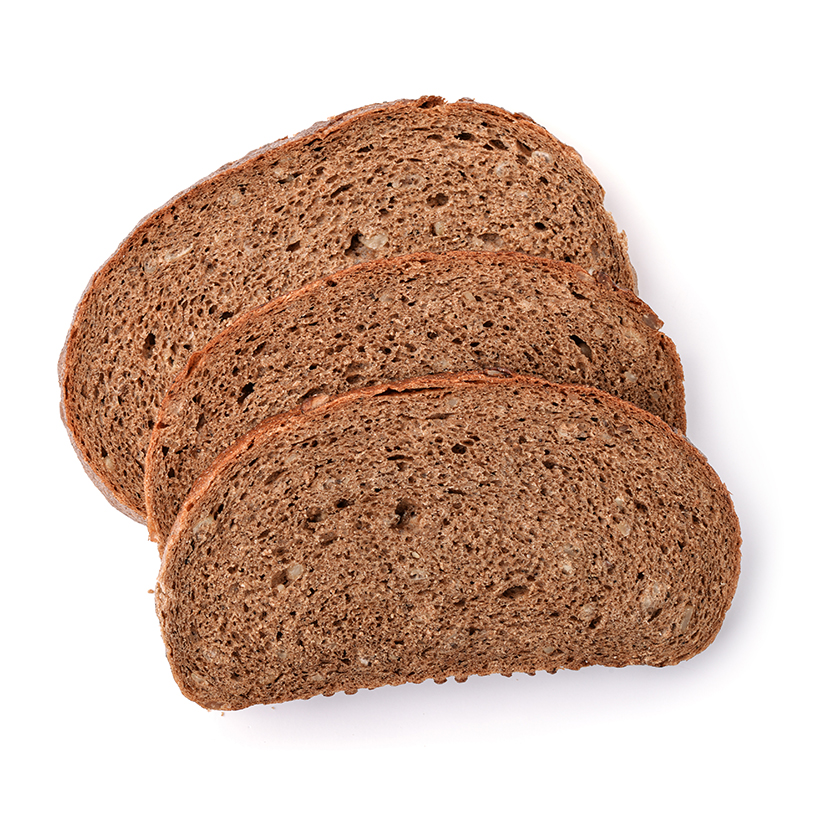slice dark rye bread icon