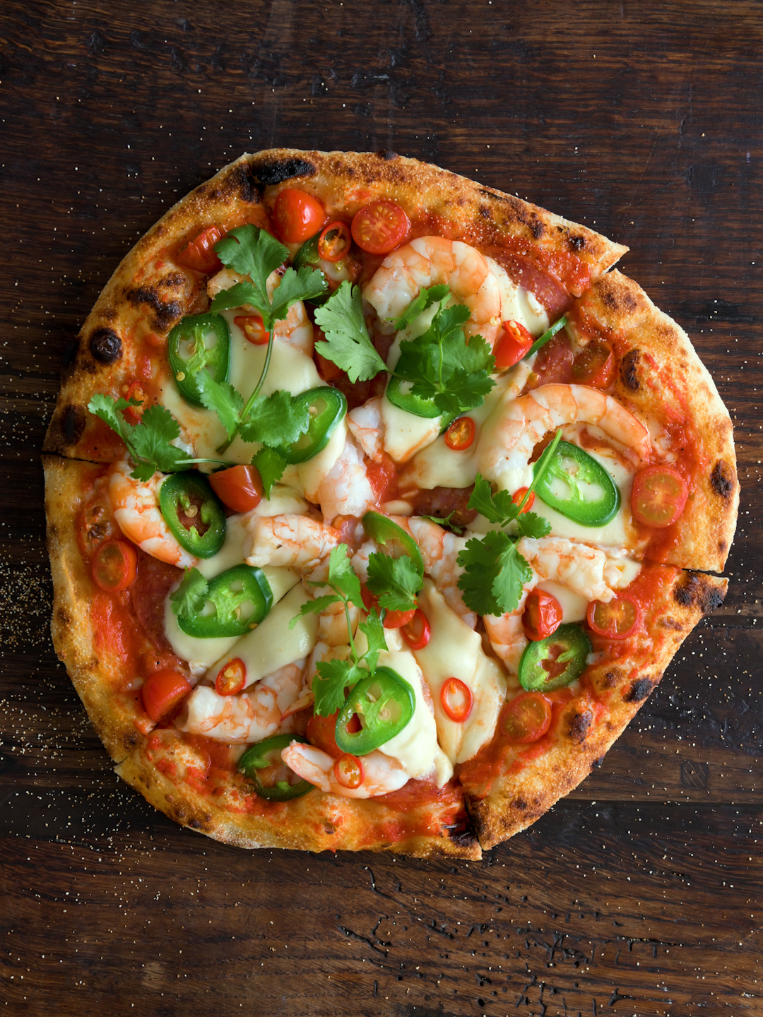 Superhöllisch scharfe Garnelen-Pizza nach Neapolitanischer Art