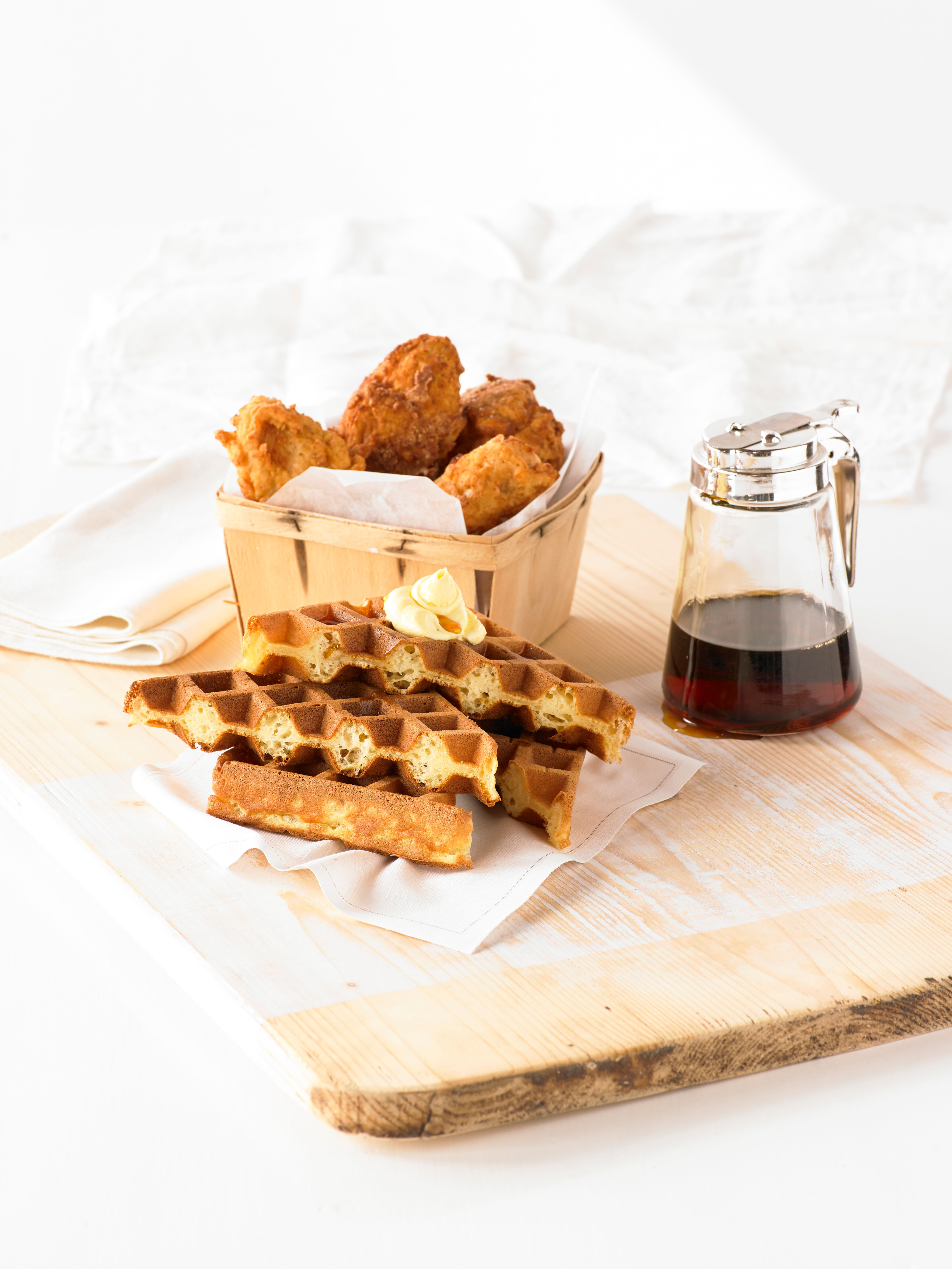 Fried Chicken with Buttermilk Waffles