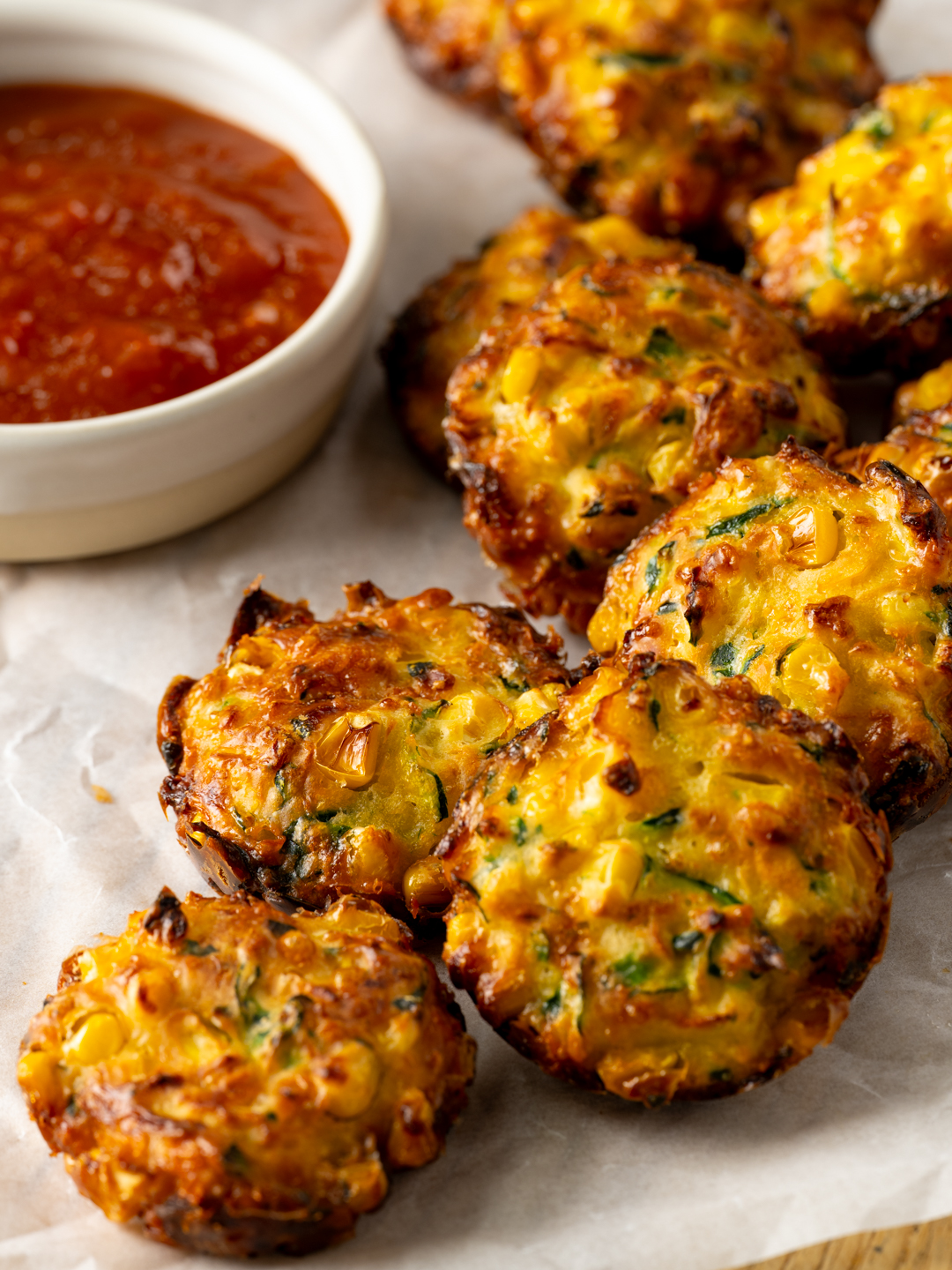Mais-Zucchini-Puffer