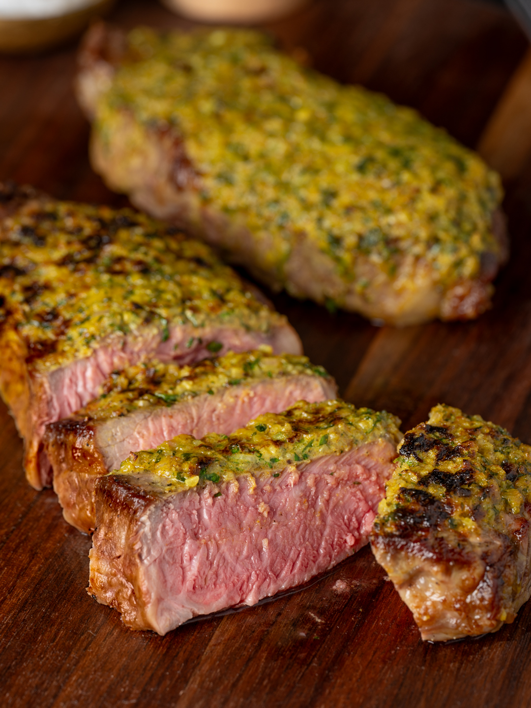 Grilled Steak with Garlic and Parsley Butter