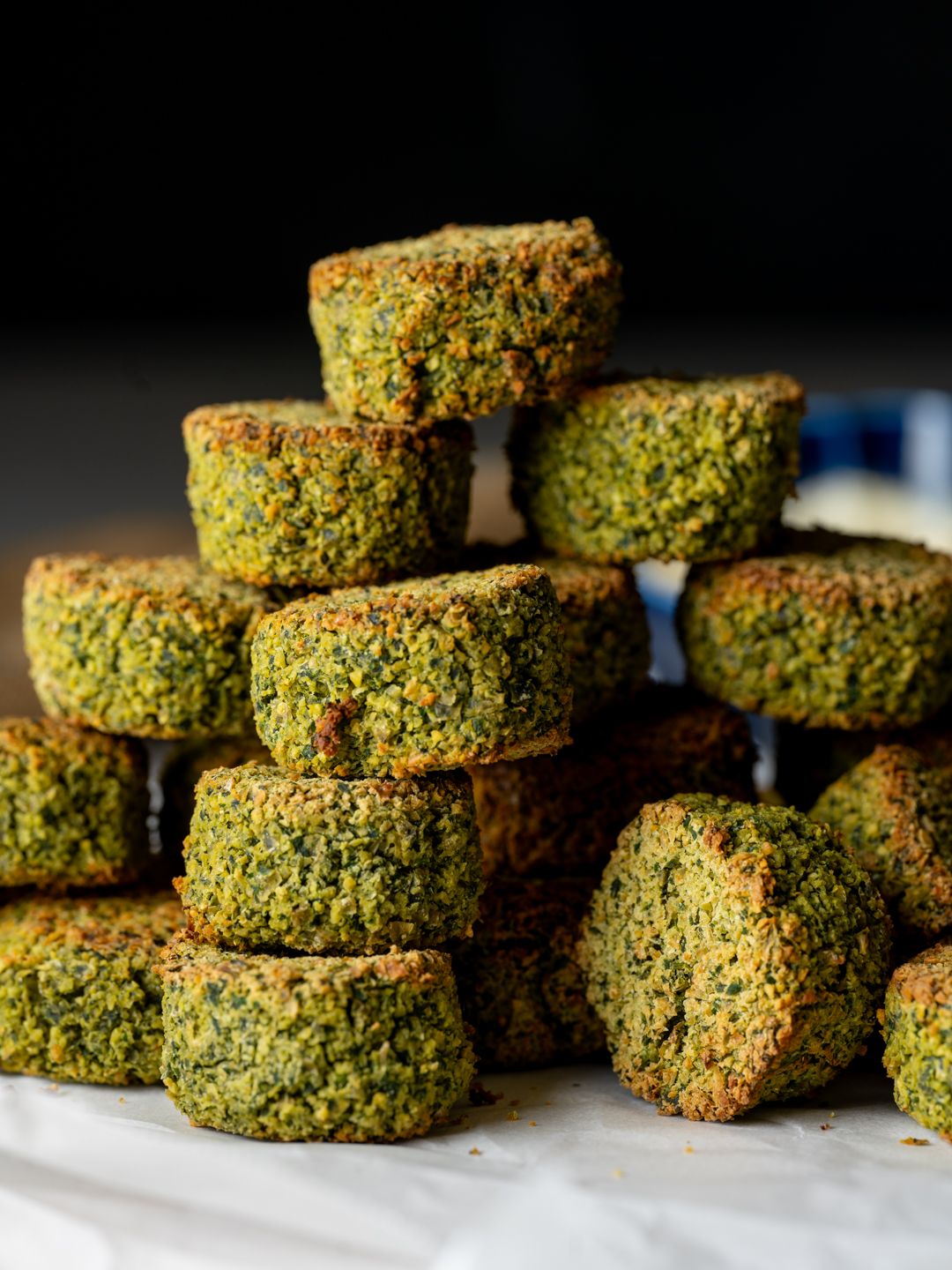 Air-Fried Falafel with Spicy Feta Sauce
