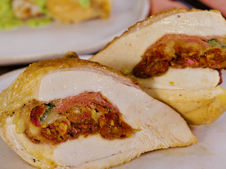 Sun-Dried Tomato and Prosciutto Stuffed Chicken Breast