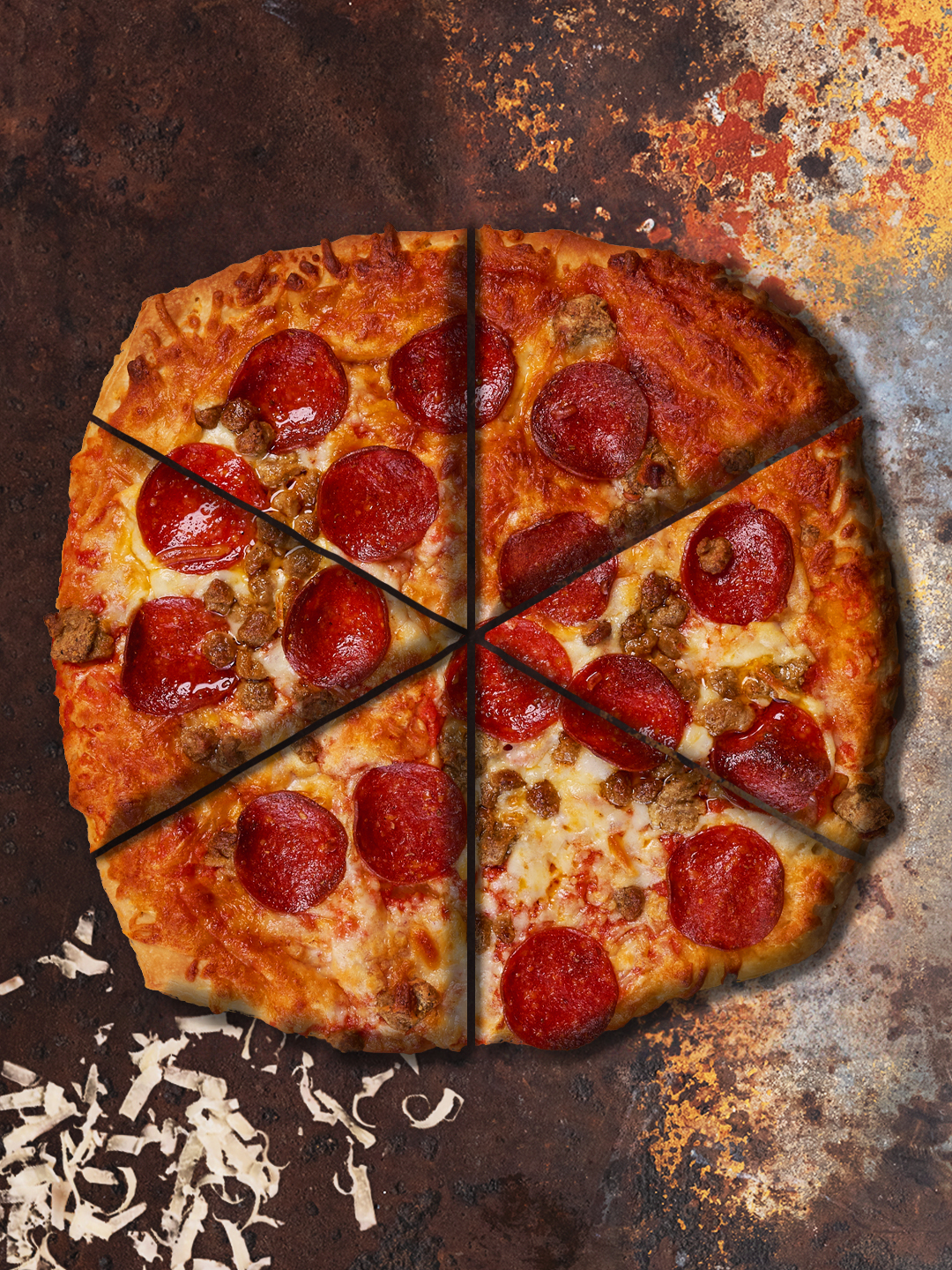 Air-Fried from Frozen Croissant Crust Three Meat Pizza