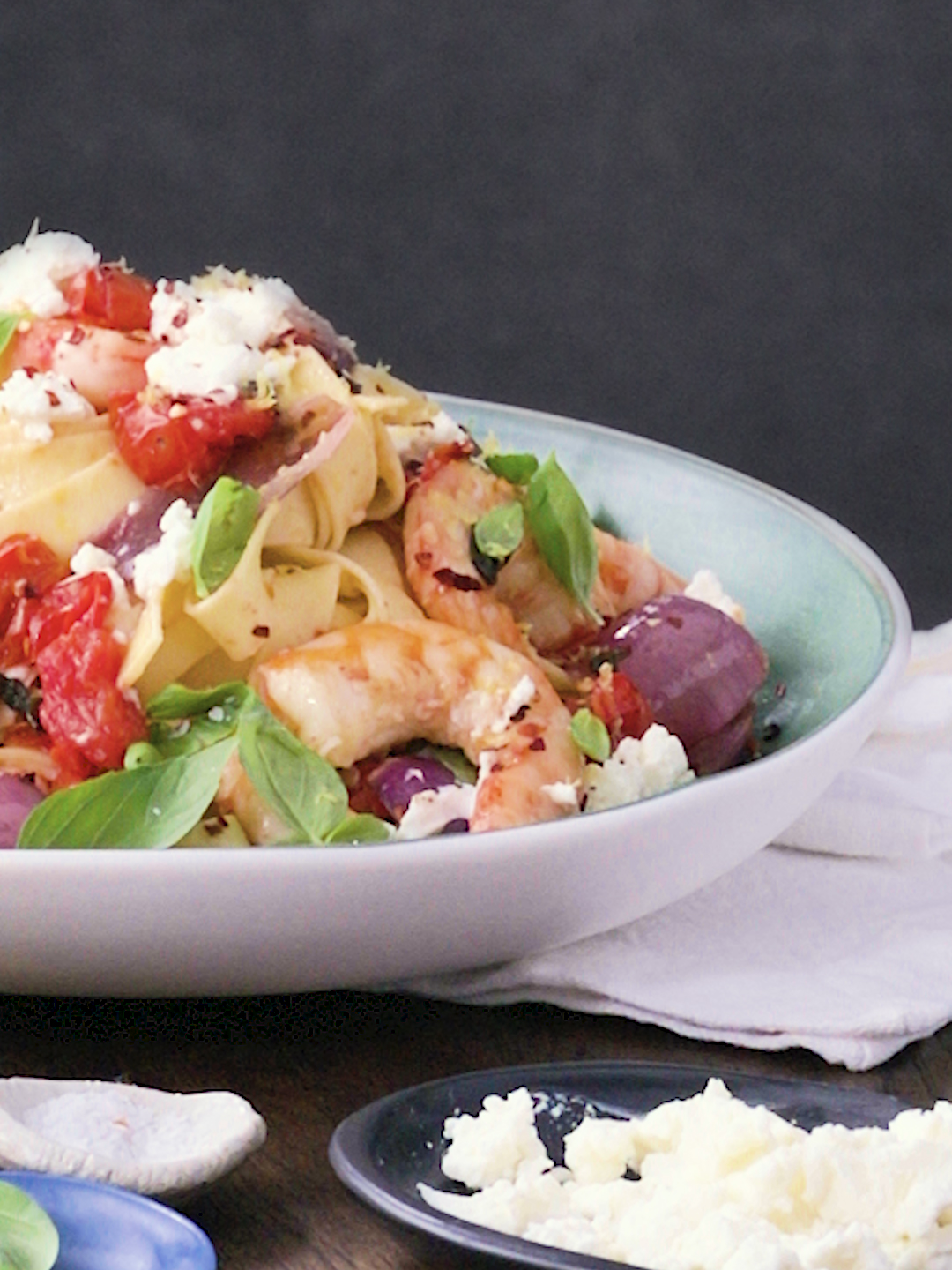 Shrimp and Tomato with Fettuccine