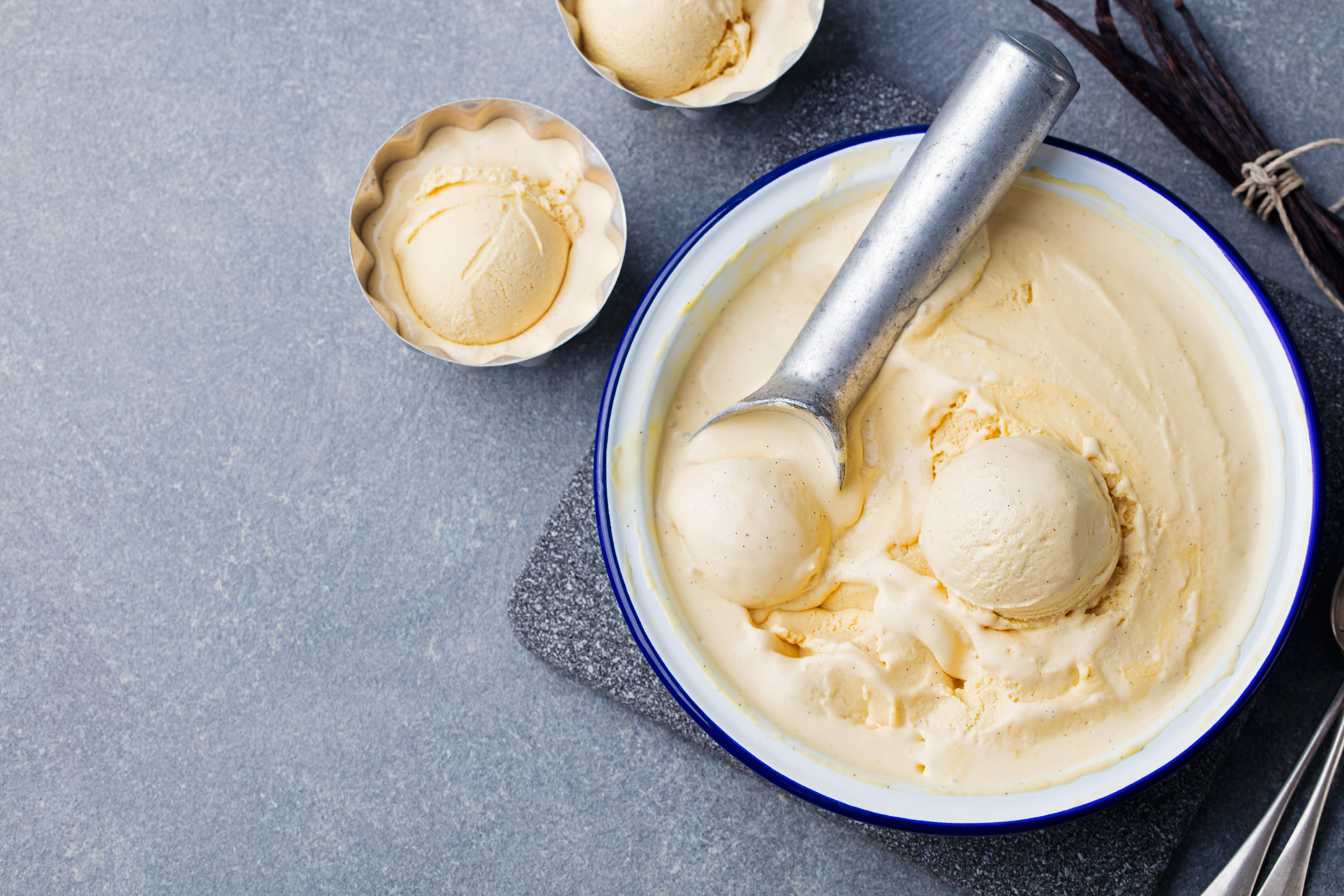 Eiscreme mit echter Vanille