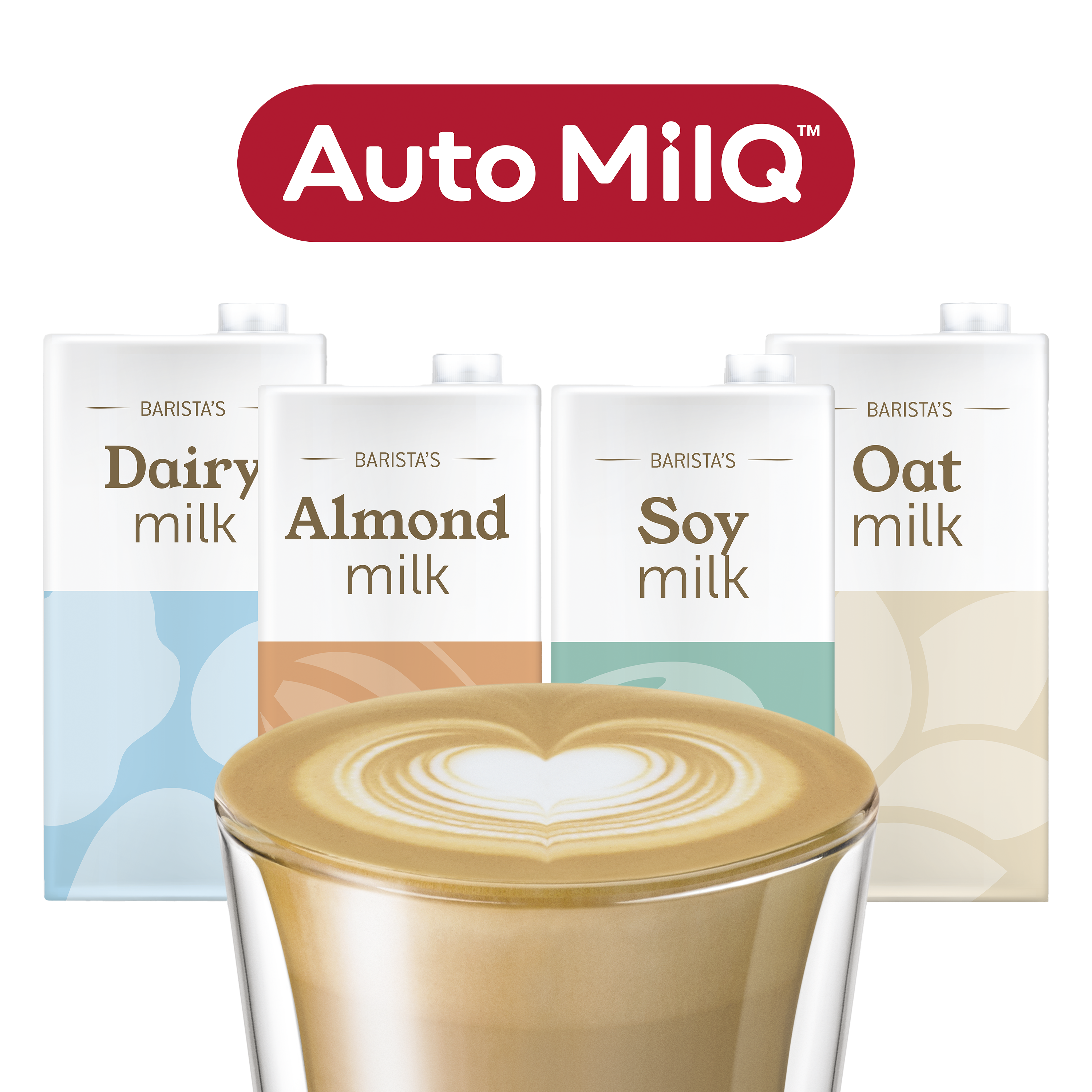 Auto MilQ™ hands-free microfoam with alternative milk settings
