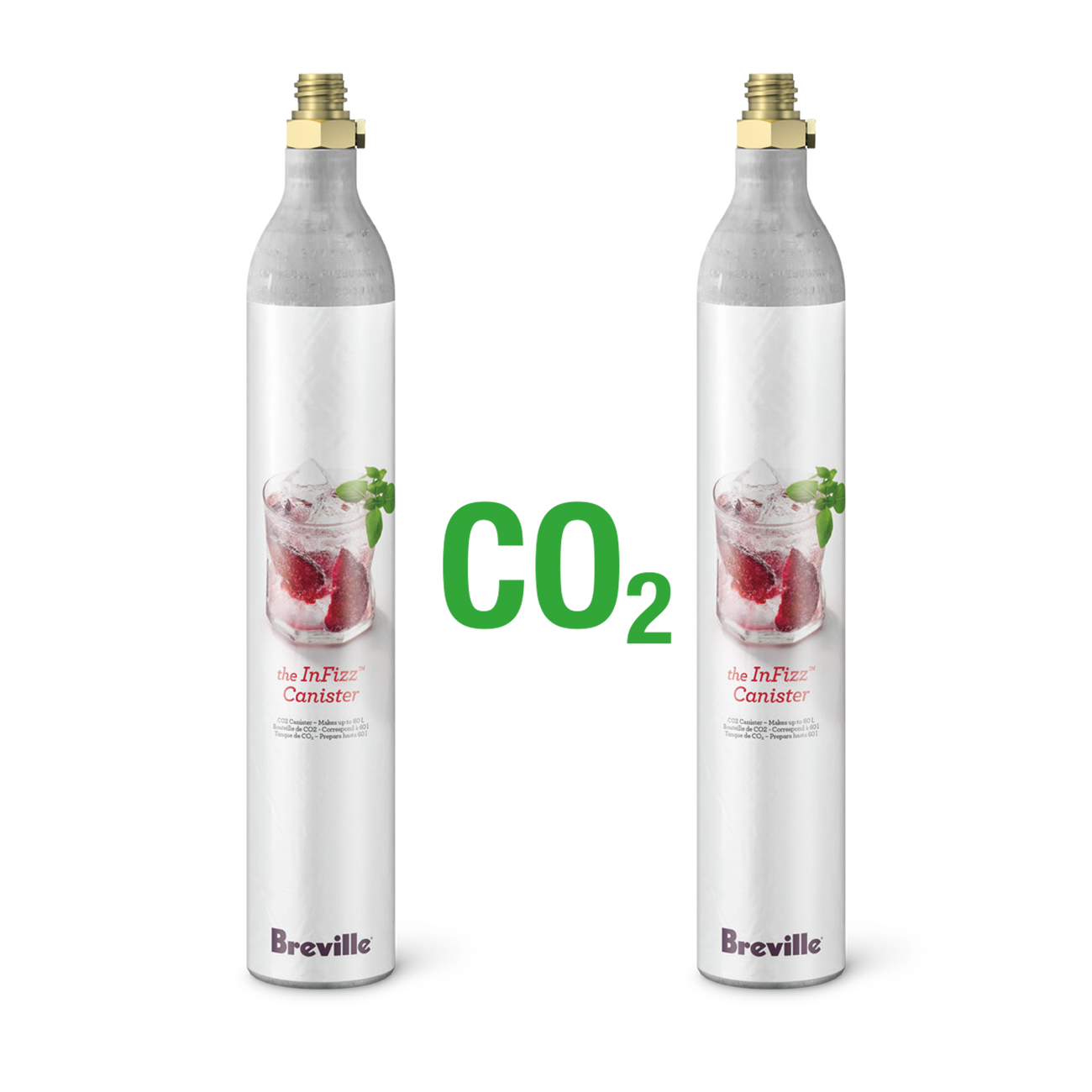 the InFizz™ CO₂ Gas Canisters (2-pack