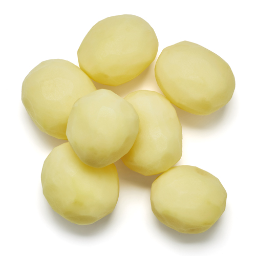 the Kitchen Wizz™ Peel & Dice Food Processor in Brushed Aluminium peeled to perfection