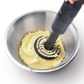 Mashing potato with the blender