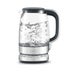 Side view of kettle with water boiling.