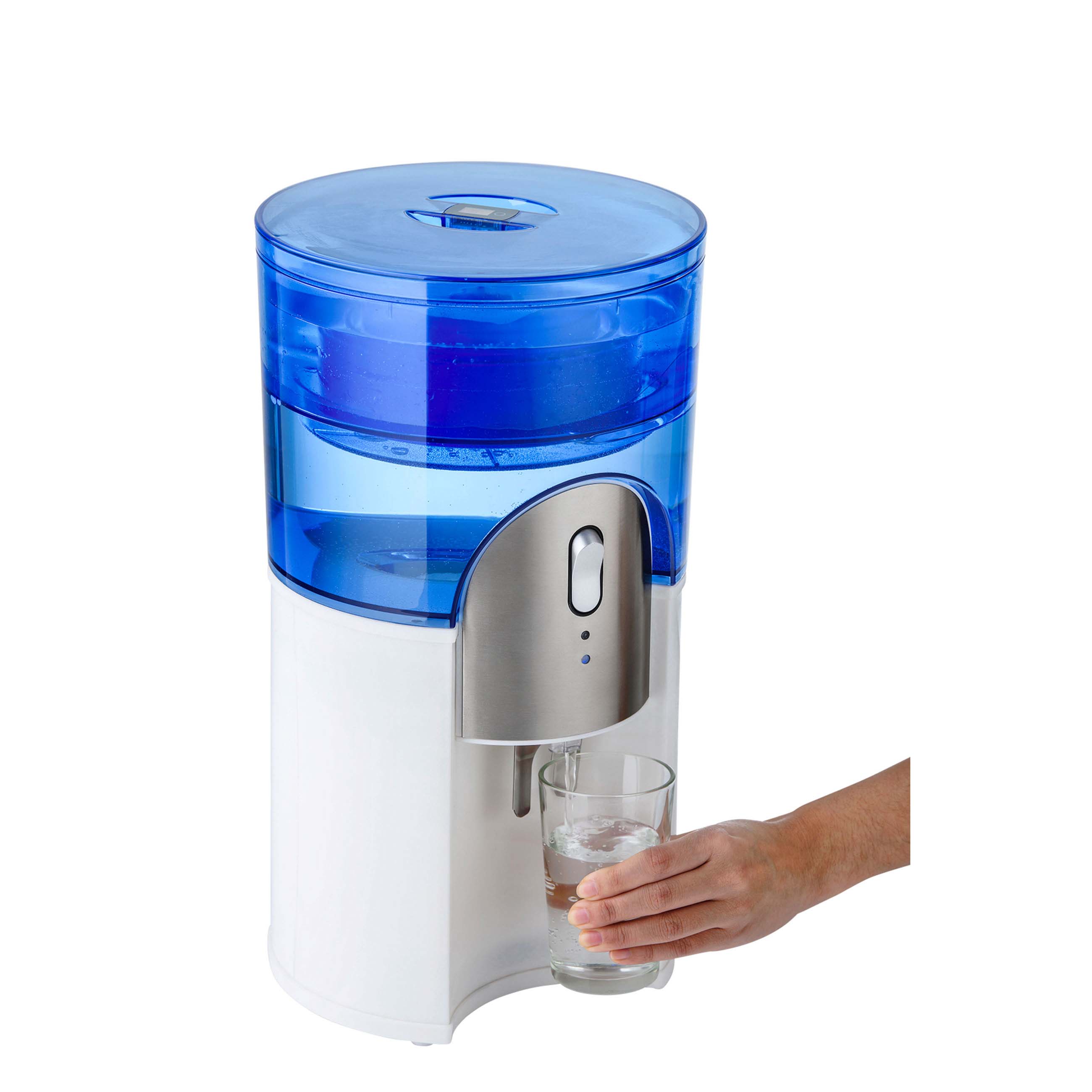 Desktop Water Cooler Water Filtration in White cools 2 litres per hour at 8C