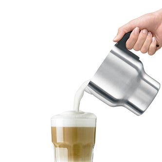 the Milk Café™ Milchaufschäumer in Gebürsteter Edelstahl schnelle reinigung