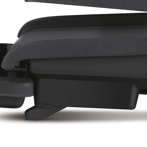 The Adjusta Grill & Press™ Grills en tosti-apparaten in Geborsteld roestvrij staal Unieke schuin aflopende grillplaten voor minder vet