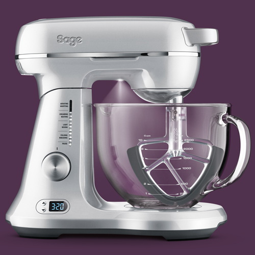 the Bakery Boss™ Mixers in Silver Pearl bowl illumination