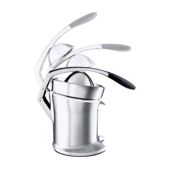 the Citrus Press™ Pro Presse-agrumes en Argent bras presse-jus à double interrupteur de sécurité