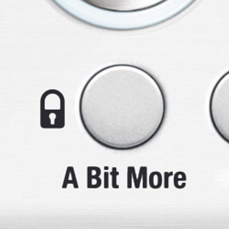 the Quick Touch™ Crisp Microwaves in Brushed Stainless Steel a bit more button and child lock