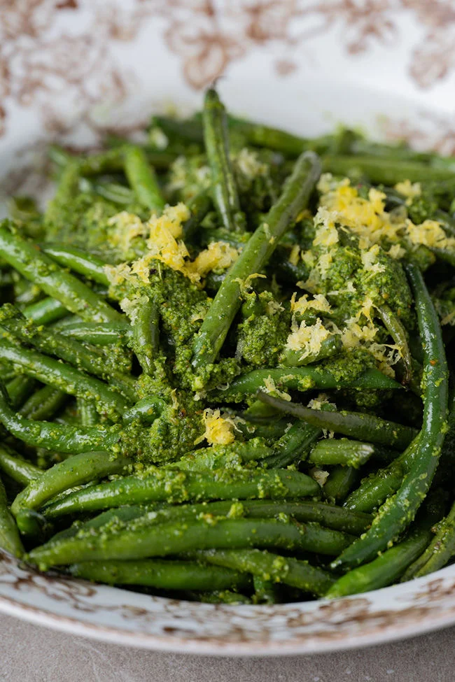 Pistachio Pesto Green Beans