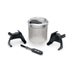 The Smart Grinder Pro comes with an airtight container, 2 portafilter holders and a cleaning brush.