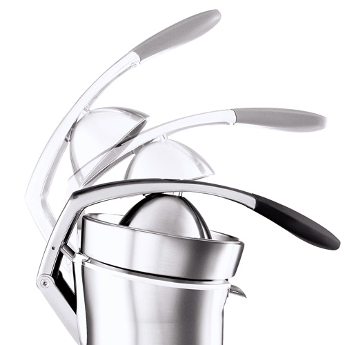 the Citrus Press™ Pro Juicers in Silver juice press arm with dual-switch