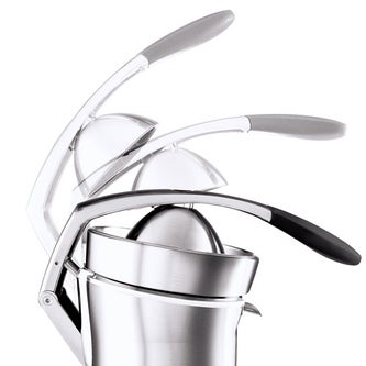 the Citrus Press™ Pro Juicers in Silver juice press arm with dual-switch