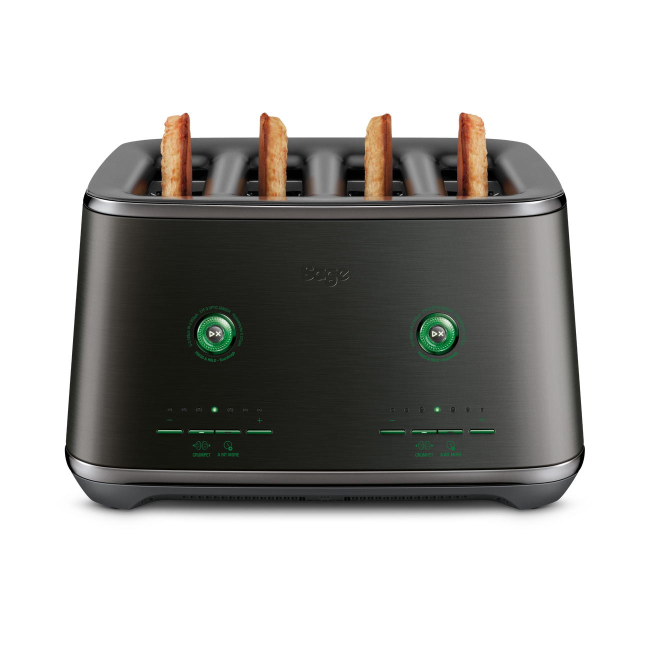 Toast in the slots of the Eye Q™ Auto 2 Slice