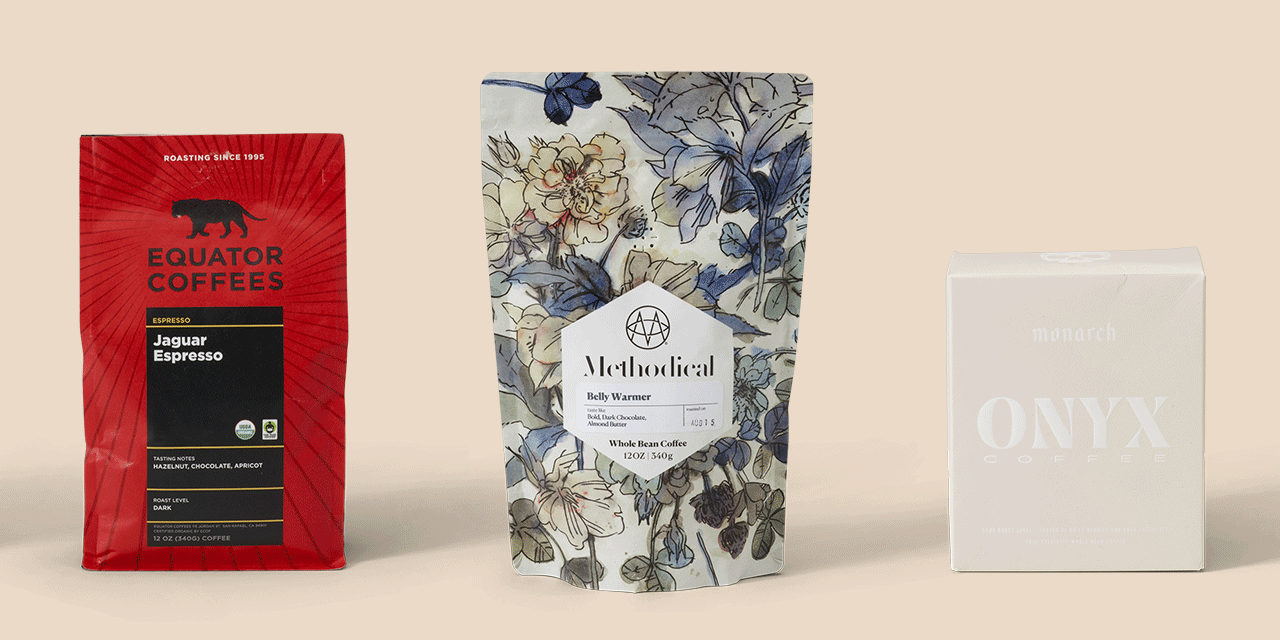 Subscription coffee box arriving at door