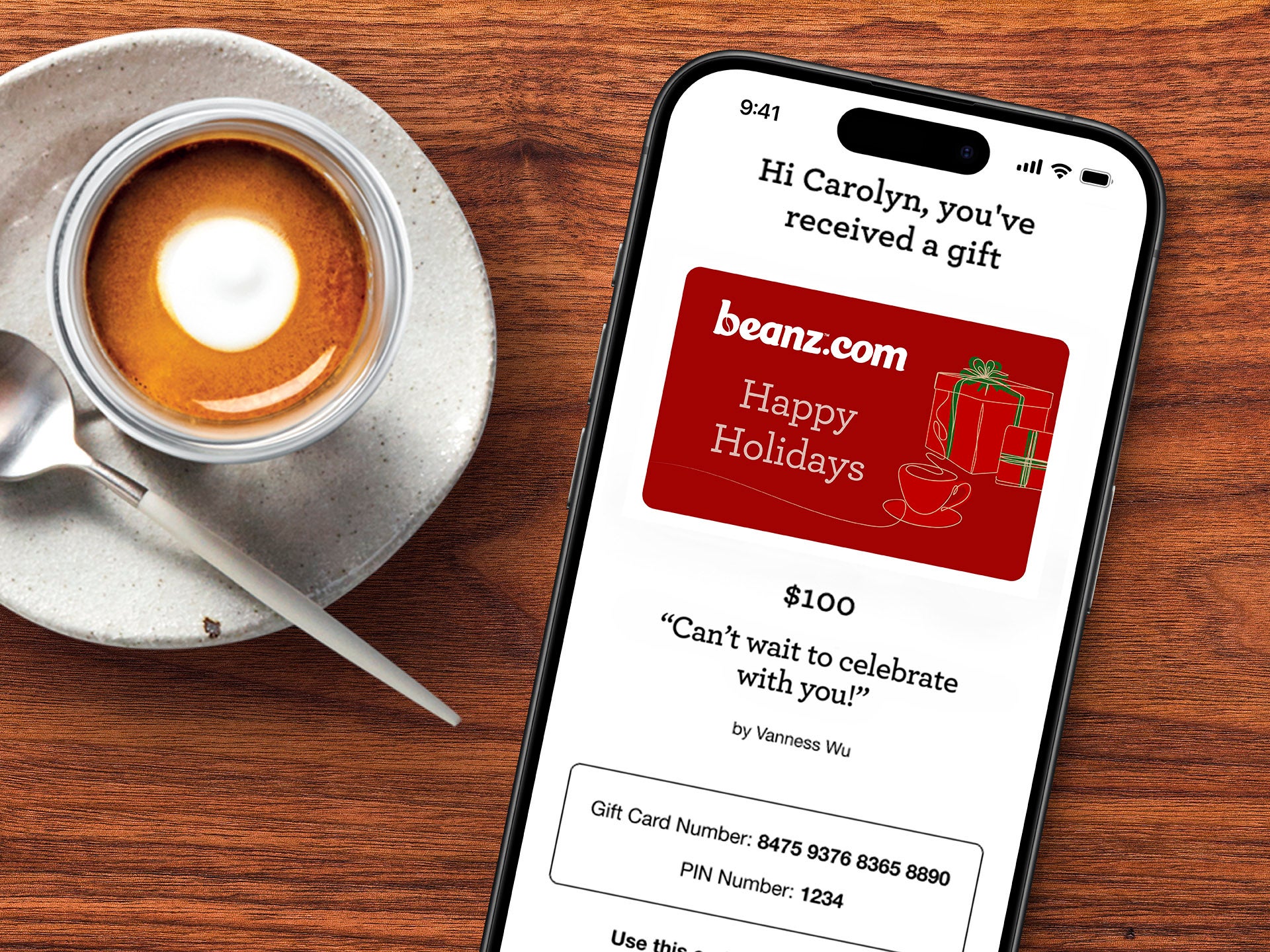 Digital Gift Card on Mobile