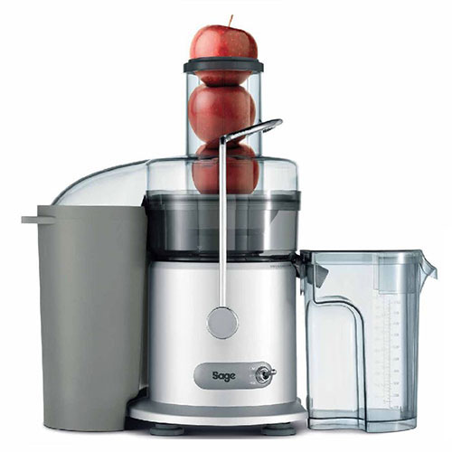 the Nutri Juicer® Classic Sapmachines in Zilver speciaal ontworpen schenktuit