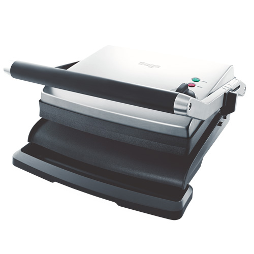 The Adjusta Grill & Press™ Grills en tosti-apparaten in Geborsteld roestvrij staal bovenplaat met zwevend scharnier