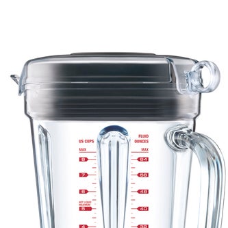 the Q™ Blender in Smoked hickory innovative lid and ring pull