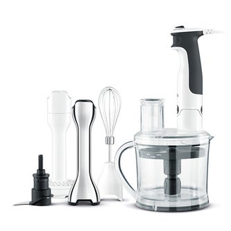 The Control Grip All in One™ Immersion Blender in Silver 6 cup food processor
