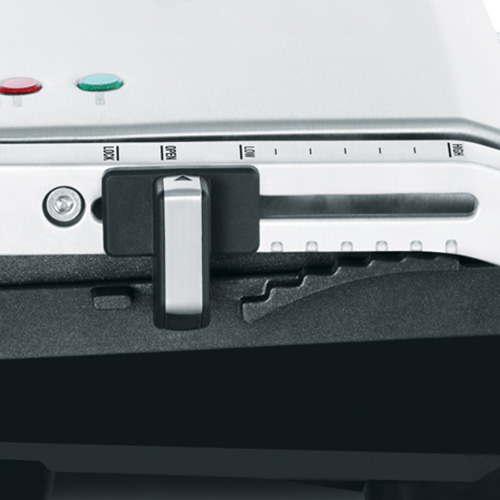 The Adjusta Grill & Press™ Grills en tosti-apparaten in Geborsteld roestvrij staal verstelbare hoogteregeling