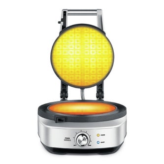 the No-Mess Waffle™ Waffeleisen in Gebürsteter Edelstahl gleichmäßige hitze mit thermal pro™