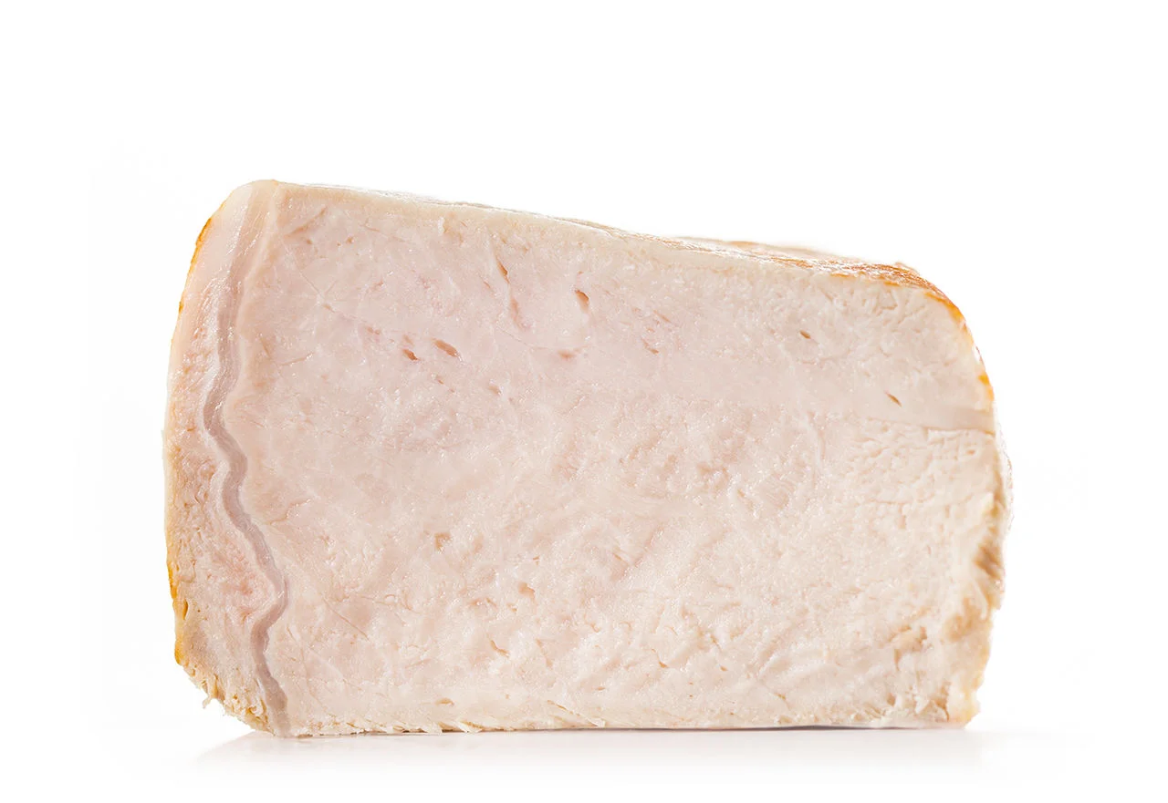 Pork chop cooked at low temperature delta.