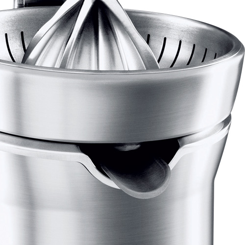 the Citrus Press™ Pro Juicers in Silver drip stop juice spout