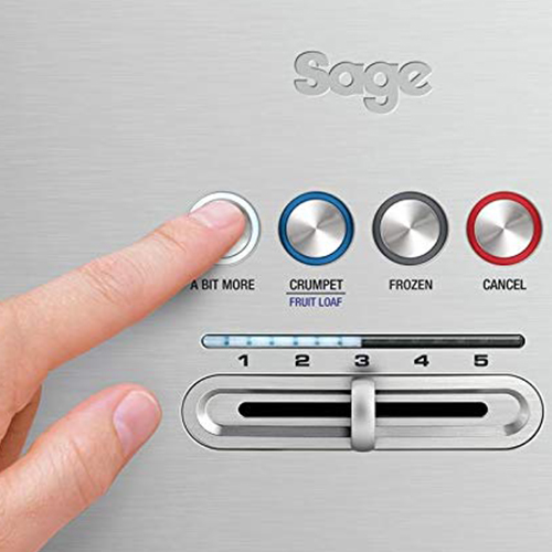 the Bit More Toaster® 4 Slice Toasters in Silver innovative auto features