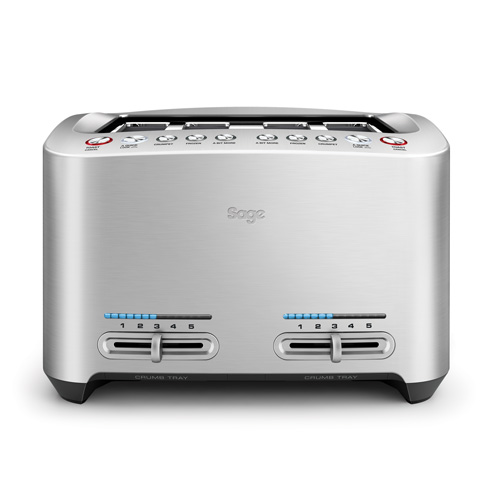 the Smart Toaster™ para 4 tostadas Tostadoras en Plateado control variable de tostado