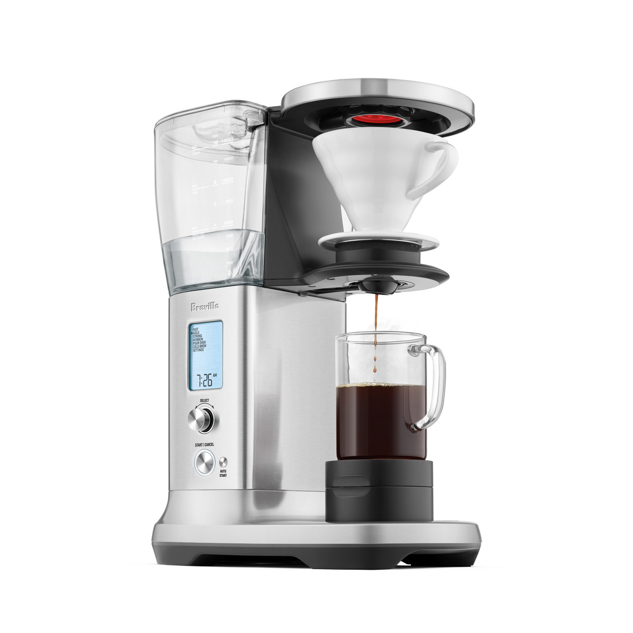 the Precision Brewer Glass is compatible with the pour over adapter.