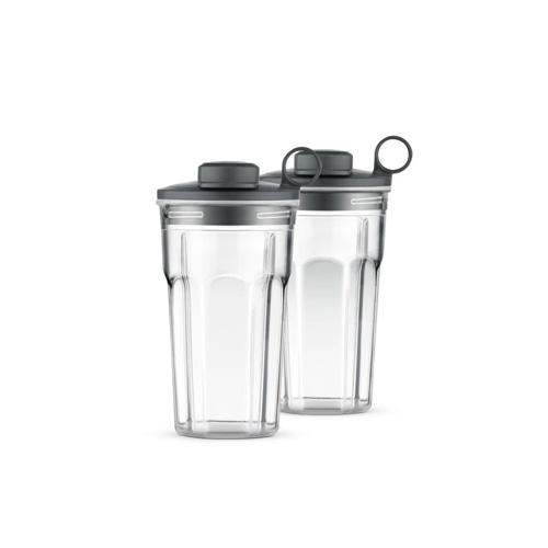 the Boss To Go™ Standmixer in Gebürstetes Aluminium zwei on-the-go-becher