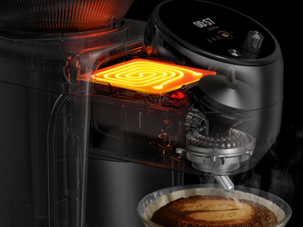 Ready to brew in seconds with ThermoJet® heating system