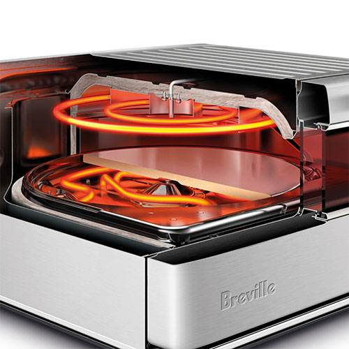 오븐 내부 위 아래로 전열선이 장착되어있다.